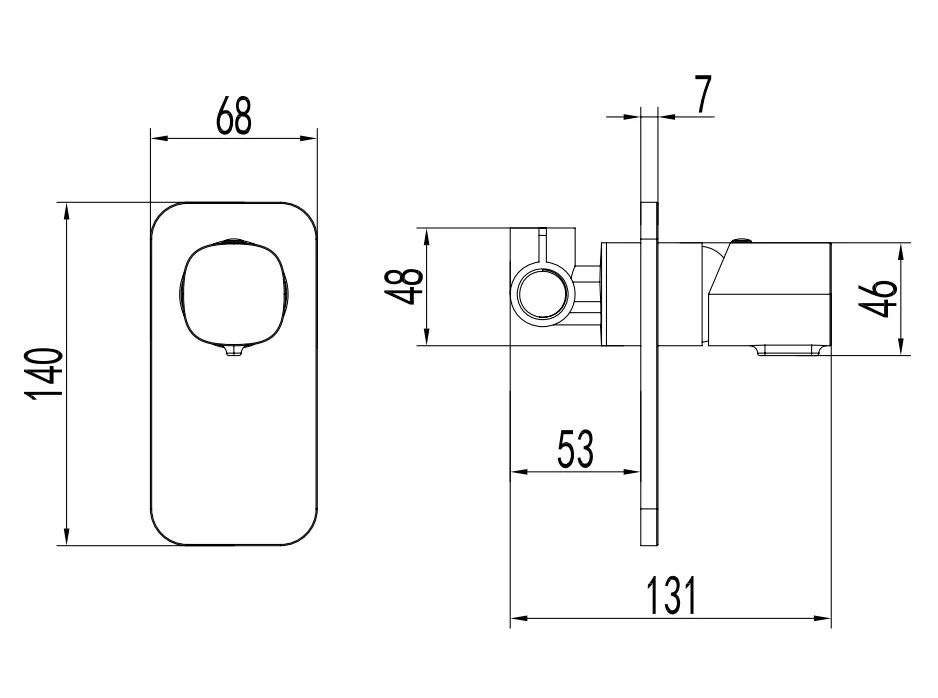 Unitate comanda FDesign Meandro FD1-MDR-7PA-11, 1/2'', incastrata, 1 iesire 1/2'', include valva, crom [1]