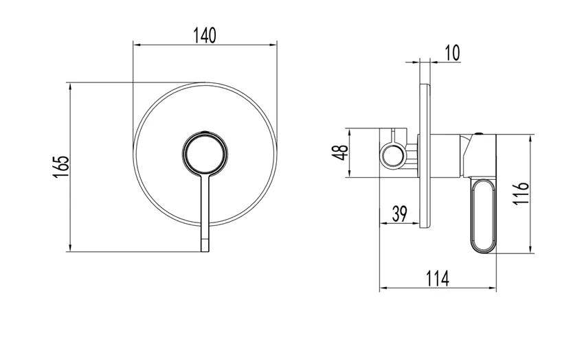 Unitate comanda FDesign Zaffiro FD1-ZFR-7P-22, 1/2'', aparenta, 2 iesiri 1/2'', diverter, valva inclusa, mat, negru [1]