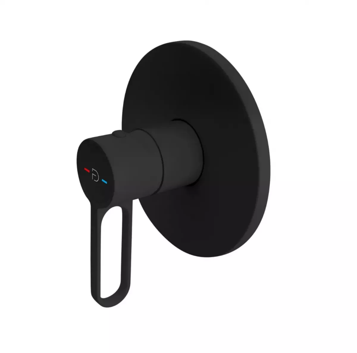 Baterii sanitare - Unitate comanda FDesign Zaffiro FD1-ZFR-7PA-22, 1/2'', aparenta, 1 iesire 1/2'', valva inclusa, mat, negru