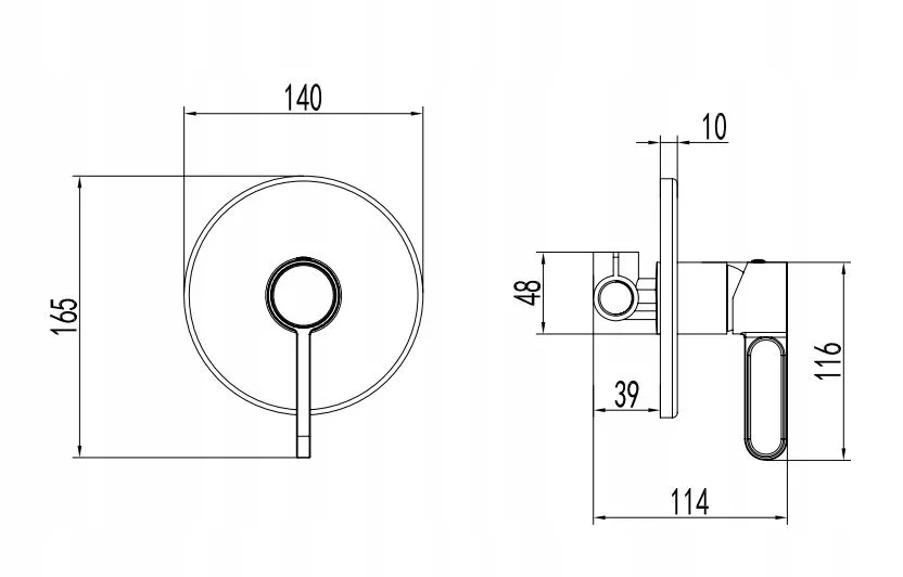 Unitate comanda FDesign Zaffiro FD1-ZFR-7PA-25, 1/2'', aparenta, 1 iesire 1/2'', valva inclusa, mat, negru / cupru [1]