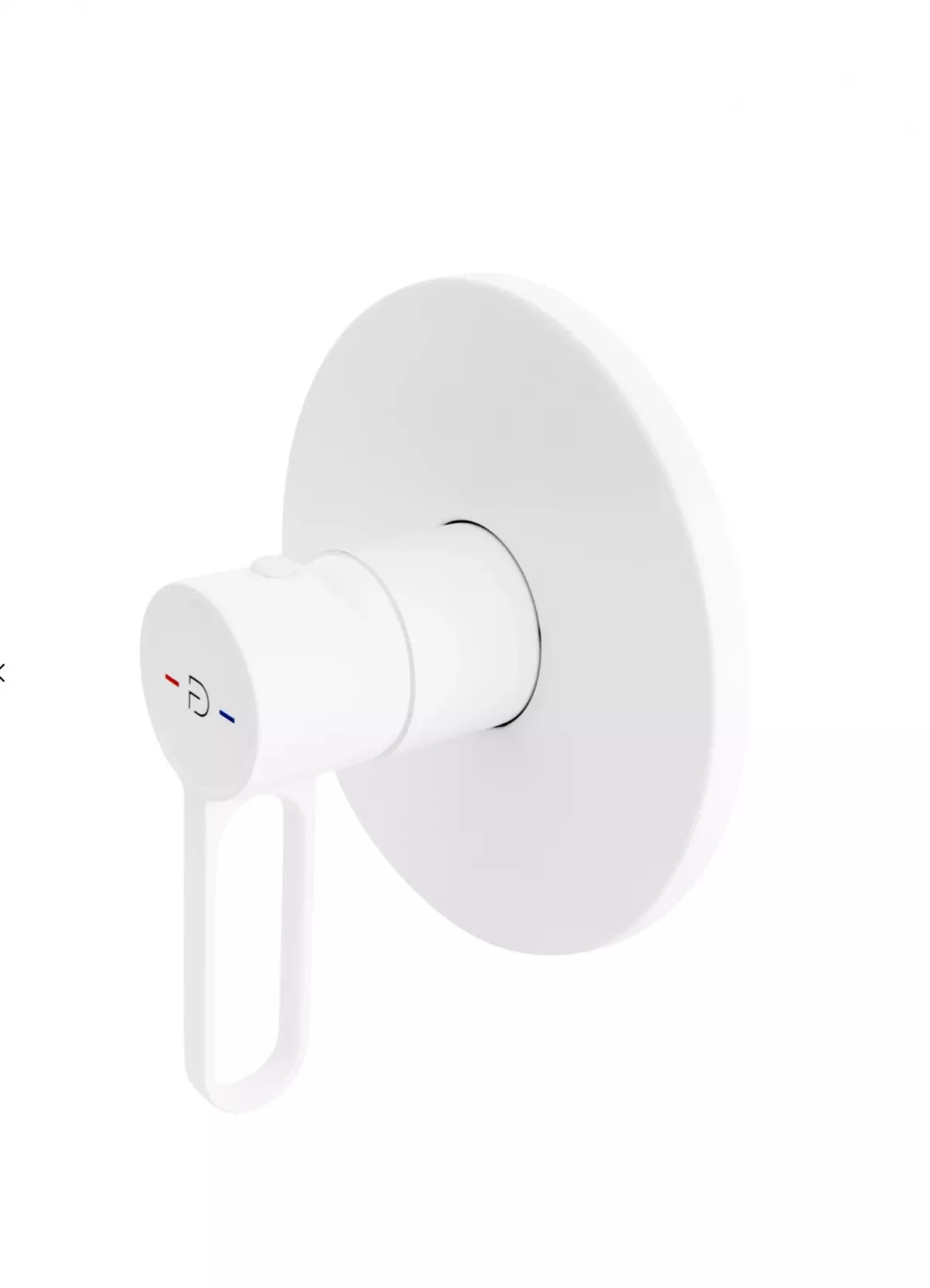 Baterii sanitare - Unitate comanda FDesign Zaffiro FD1-ZFR-7PA-33, 1/2'', aparenta, 1 iesire 1/2'', valva inclusa, mat, alb