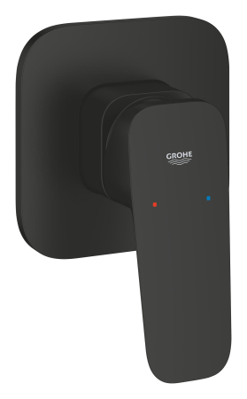 Baie - Unitate comanda Grohe 1018302430, 1 bar, 113 mm, 8 mm, 1 iesiri, 1 functii palarie dus, 1/2 dimensiune racord, Negru