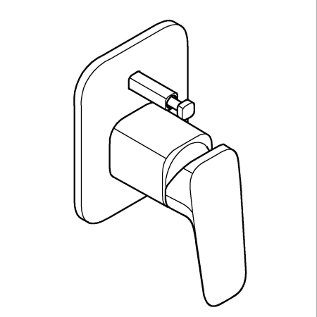 Unitate comanda Grohe 1018310000, 1 bar, 113 mm, 145 mm, 8 mm, 2 iesiri, 1 functii palarie dus, Crom [5]