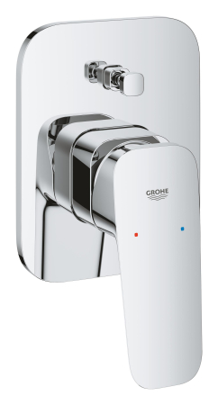 Baie - Unitate comanda Grohe 1018310000, 1 bar, 113 mm, 145 mm, 8 mm, 2 iesiri, 1 functii palarie dus, Crom