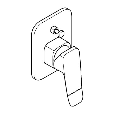 Unitate comanda Grohe 1018900000, Dice, tip incastrare incastrat, tip comanda monocomanda, dimensiune racord 1/2, crom [10]