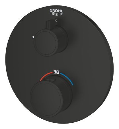 Unitate comanda Grohe 1022122430, 1 bar, 158 mm, 10 mm, 1 iesiri, 1 functii palarie dus, 1/2 dimensiune racord, Negru [2]