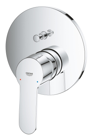 Unitate comanda Grohe 24052002, 1 bar, 158 mm, 10 mm, 2 iesiri, 1 functii palarie dus, 1/2 dimensiune racord, Crom [2]