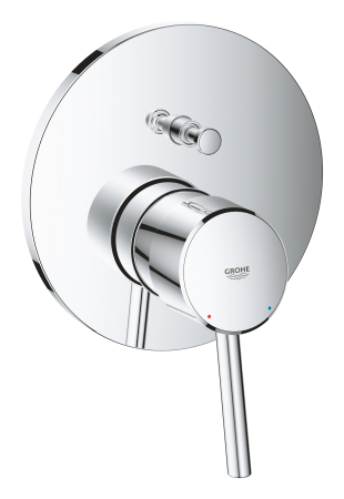 Unitate comanda Grohe 24054001, 1 bar, 158 mm, 10 mm, 2 iesiri, 1 functii palarie dus, 1/2 dimensiune racord, Crom [1]
