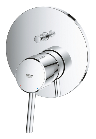 Unitate comanda Grohe 24054001, 1 bar, 158 mm, 10 mm, 2 iesiri, 1 functii palarie dus, 1/2 dimensiune racord, Crom [2]