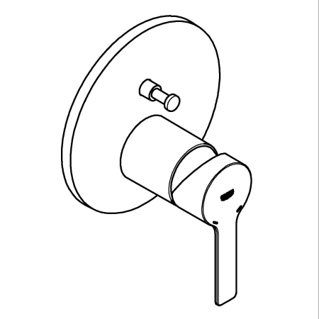 Unitate comanda Grohe 24064DL1, Lineare, 2 functii, diverter, necesita valva, mat, cupru [7]