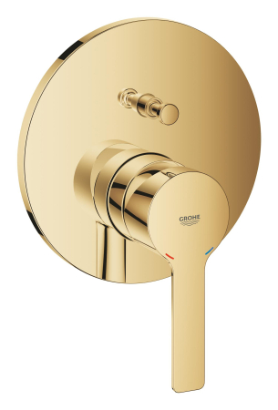 Sisteme de dus - Unitate comanda Grohe 24064GL1, Lineare, 2 iesiri, diverter, necesita valva, lucios, auriu
