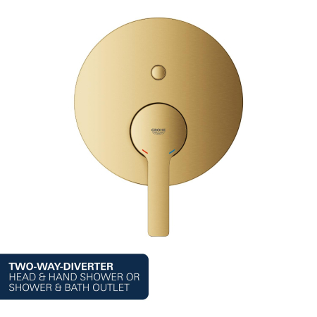 Unitate comanda Grohe 24064GN1, Lineare, 2 functii, diverter, necesita valva, mat, auriu [4]