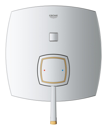 Baie - Unitate comanda Grohe 24068IG0, Grandera, 1/2'', 2 iesiri, necesita valva, crom / auriu