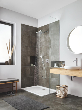 Unitate comanda Grohe 24079000, 1 bar, 158 mm, 10 mm, 2 iesiri, 1 functii palarie dus, 1/2 dimensiune racord, Crom [7]