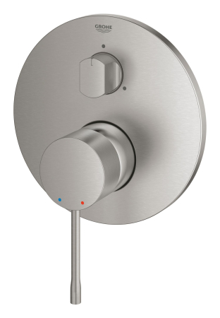 Unitate comanda Grohe 24092DC1, Essence, 1/2'', 3 iesiri, necesita valva, mat, otel [2]
