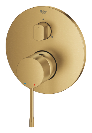 Unitate comanda Grohe 24092GN1, Essence, 3 iesiri, necesita valva, mat, auriu [2]