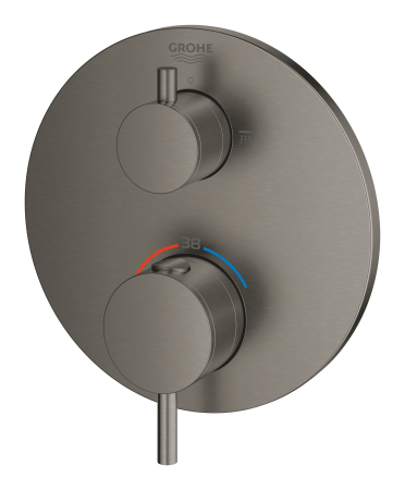 Unitate comanda Grohe 24135AL3, Atrio, 1/2'', termostat, 2 iesiri, necesita valva, mat, grafit [1]