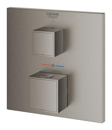 Unitate comanda Grohe 24153AL0, Grohtherm Cube, aparenta, termostat, diverter, 2 iesiri, necesita set fixare, mat [2]