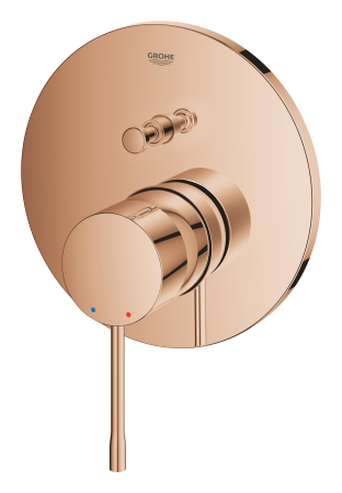 Unitate comanda Grohe 24167DA1, Essence, aparenta, 2 iesiri, diverter, necesita valva, lucios, cupru [2]