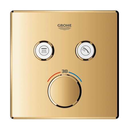 Baie - Unitate comanda Grohe 29124GL0, SmartControl, termostat, 2 iesiri, necesita valva, lucios, auriu