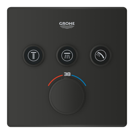 Baie - Unitate comanda Grohe 291262430, Grohtherm SmartControl, tip incastrare incastrat, tip comanda dubla comanda, negru