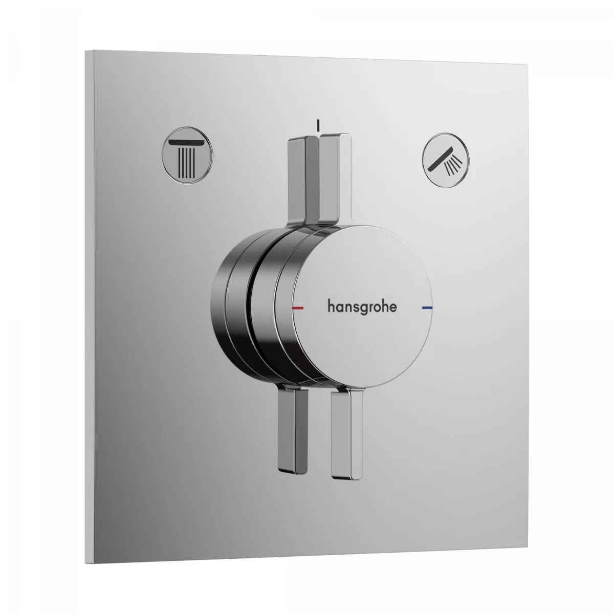 Baterii cada si dus - Unitate comanda Hansgrohe DuoTurn E, 2 iesiri, necesita valva, crom, 75417000