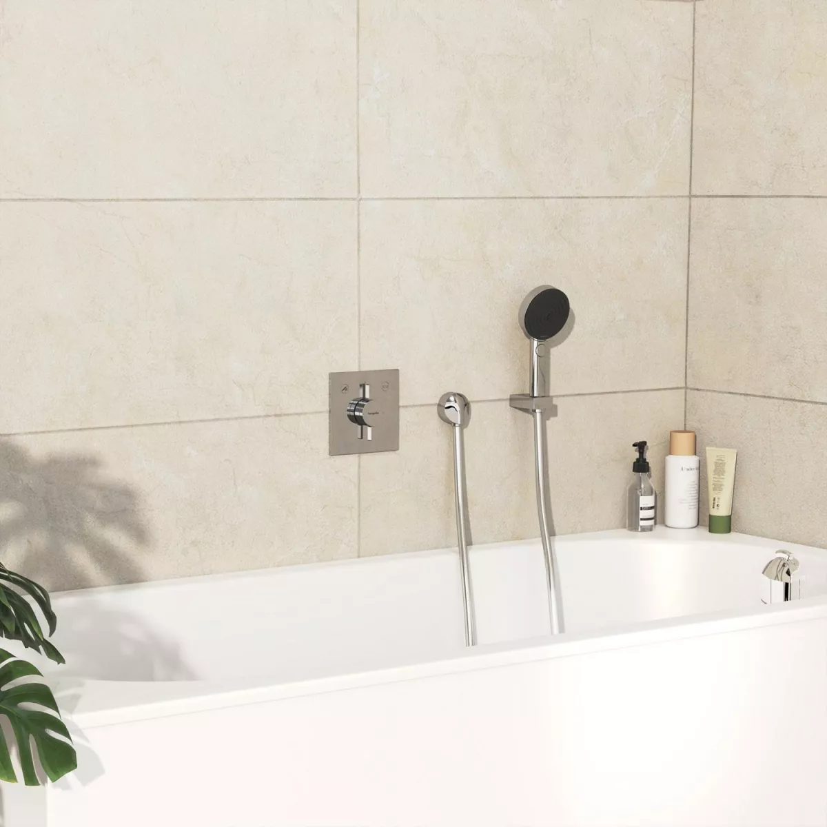 Unitate comanda Hansgrohe DuoTurn E, 2 iesiri, necesita valva, crom, 75417000 [3]