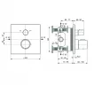 Unitate comanda Ideal Standard Cerafine A7522XG, 1/2'', aparent, termostat, 2 iesiri, diverter, necesita set fixare, mat, negru [1]