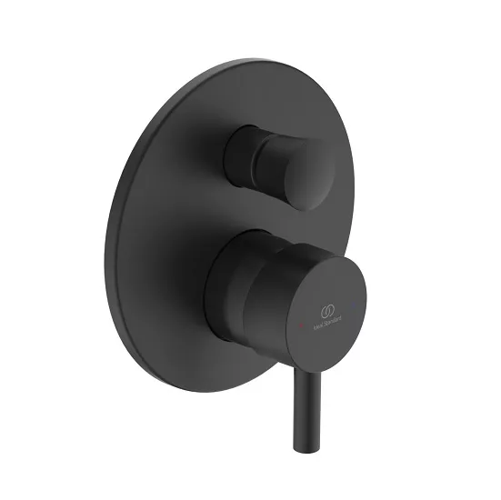 Baterii sanitare - Unitate comanda Ideal Standard Ceraline A6939XG, 1/2'', diverter, 2 iesiri, valva inclusa, mat, negru