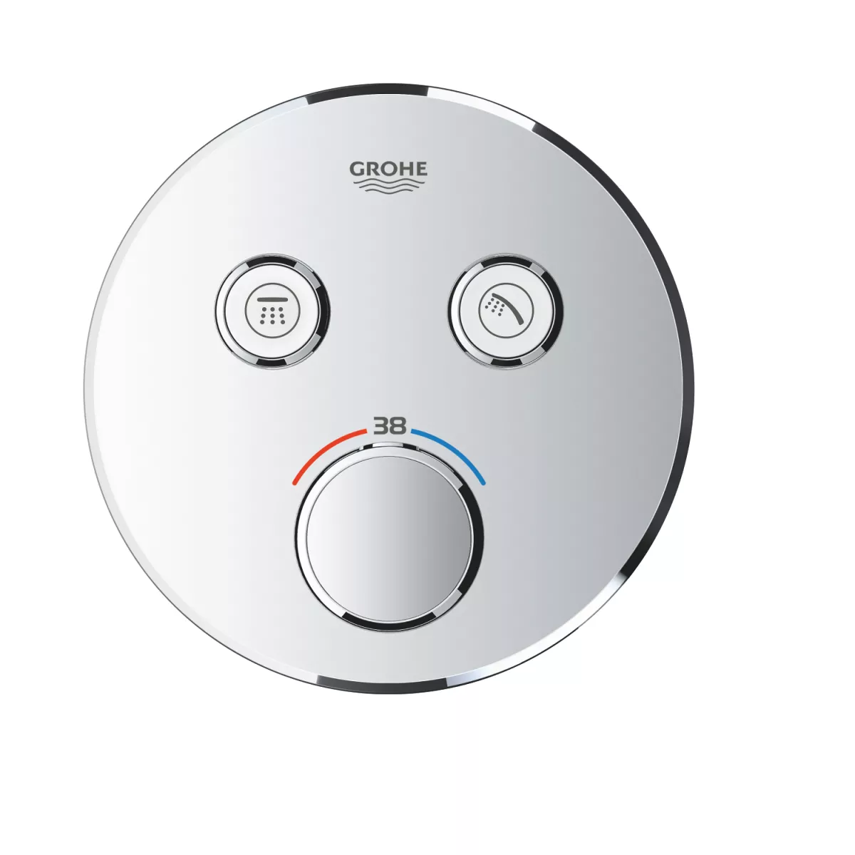 Baterii cada si dus - Unitate control Grohe Grohtherm Smartcontrol 29119000, 2 iesiri, termostat, necesita set fixare, crom