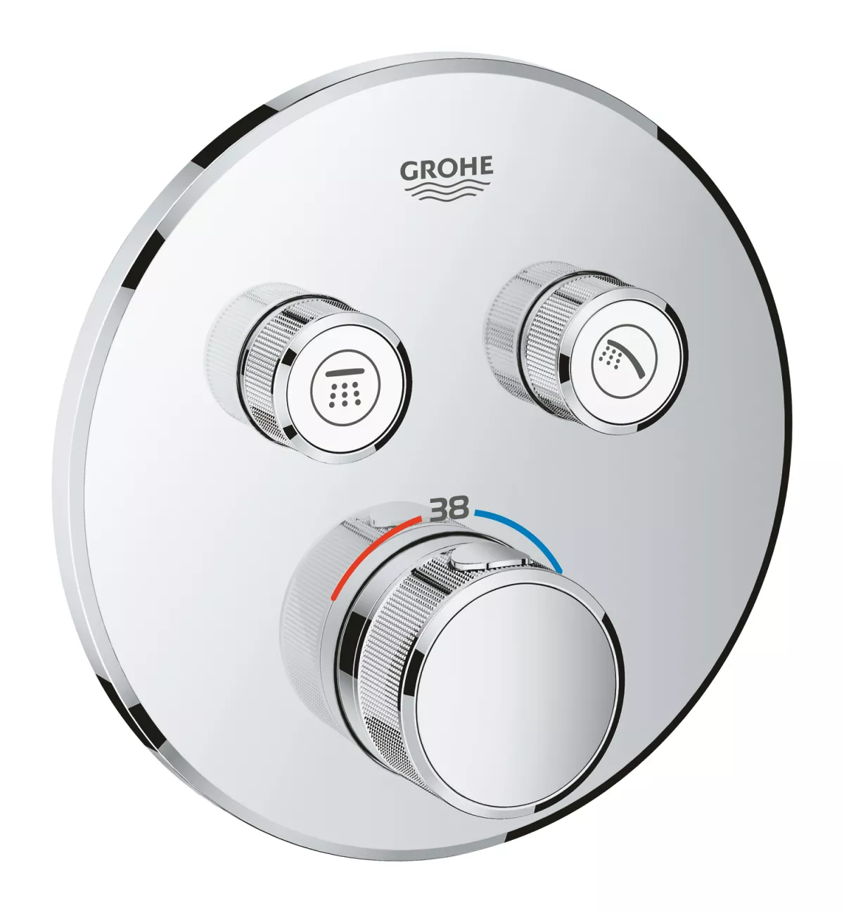 Unitate control Grohe Grohtherm Smartcontrol 29119000, 2 iesiri, termostat, necesita set fixare, crom [1]