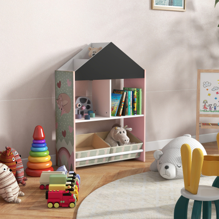  Unitate de depozitare a jucariilor pentru copii sertare rafturi detasabile pentru dormitorul copiilor sufragerie decor pentru cresa roz [1]