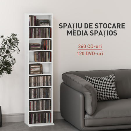  Unitate de Stocare pentru 260 de CD-uri/120 de DVD-uri - Alb [3]