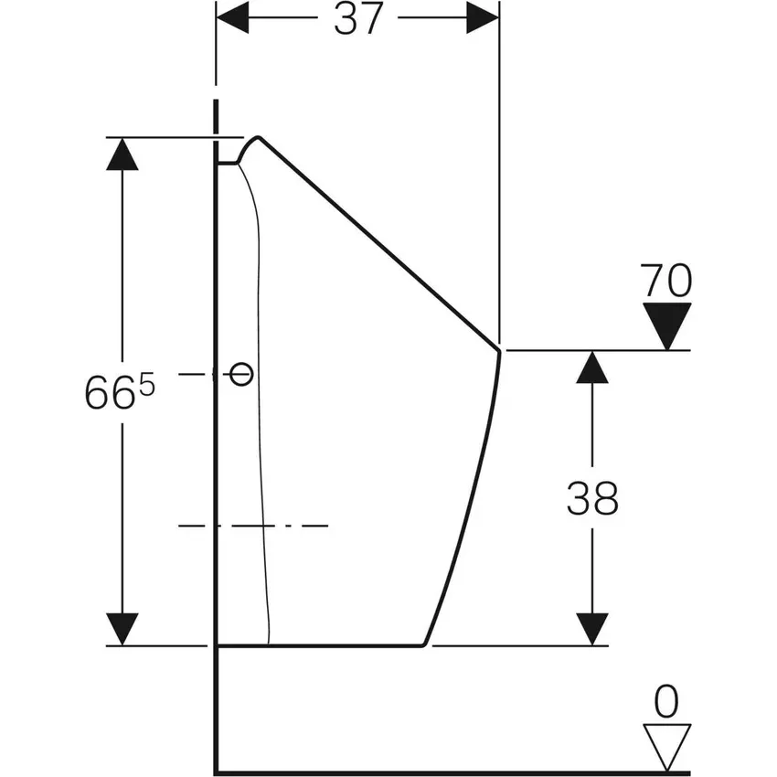 Urinal Geberit Preda, pe podea, fara apa, alb, 116.071.00.1 [4]