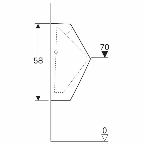 Urinal Geberit Smyle, suspendat, alimentare spate, alb, 500.254.01.1 [5]