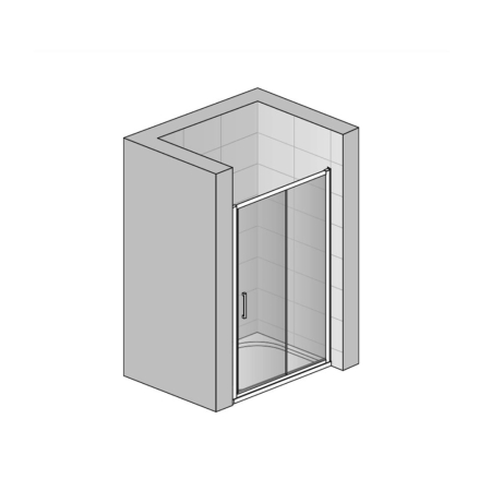 Usa culisanta dus sticla securizata formata din 2 elemente, 100x190 cm, Sanswiss Ocelia [4]