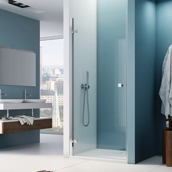 Paravane, usi si pereti dus - Usa de nisa batanta SanSwiss Annea stanga 80 cm sticla 6 mm crom