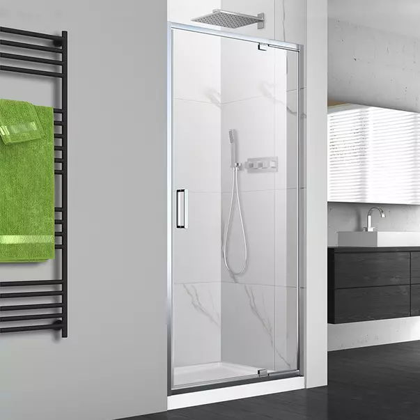 Paravane, usi si pereti dus - Usa de nisa pivotanta Mediterraneo Anda 120 cm sticla 6 mm crom