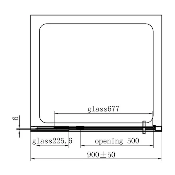 Usa de nisa pivotanta Mediterraneo Anda 90 cm sticla 6 mm crom [3]