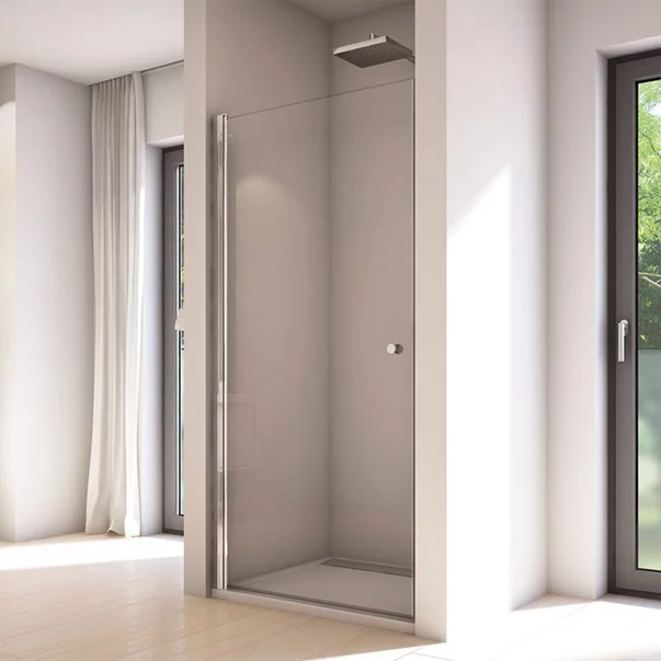 Paravane, usi si pereti dus - Usa de nisa pivotanta SanSwiss Solino SOL1 80 cm sticla 6 mm crom