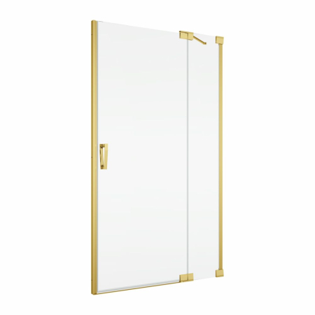 Paravane, usi si pereti dus - Usa dus batanta 100x200 cm cu segment fix Sanswiss Cadura auriu lucios deschidere dreapta