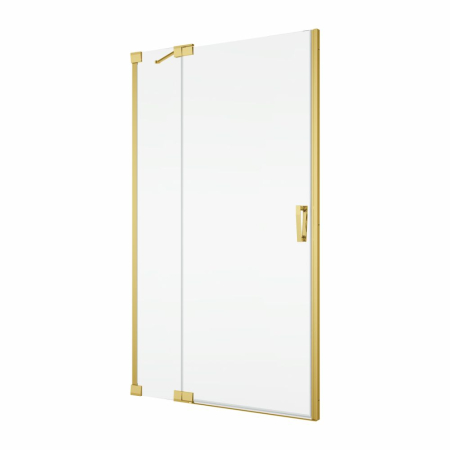 Paravane, usi si pereti dus - Usa dus batanta 100x200 cm cu segment fix Sanswiss Cadura auriu lucios deschidere stanga