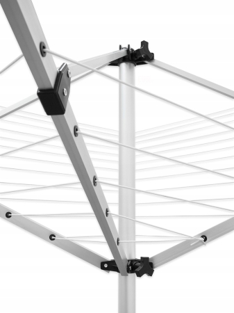Uscator haine rotativ 50 m fir, 4 brate aluminiu, inaltime reglabila 180-200 cm, pliabil, suport fixare sol inclus [6]