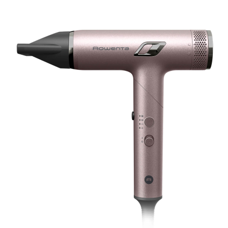 Uscator de par pliabil Rowenta Nano HY8530E0, 1700W, 3 trepte de viteza, 3 trepte de temperatura, 2 concentratoare, functie aer rece, generator de ioni, grilaj detasabil, roz & negru [9]