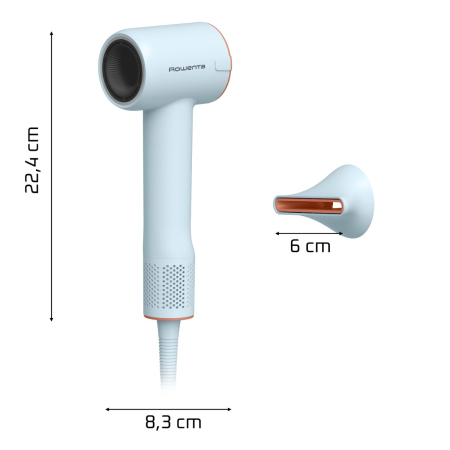 Uscator de par Rowenta Blumia HY5N10E0, 1300 W, 3 setari de temperatura, 2 trepte de viteza, generator de ioni, concentrator magnetic, design compact, [12]