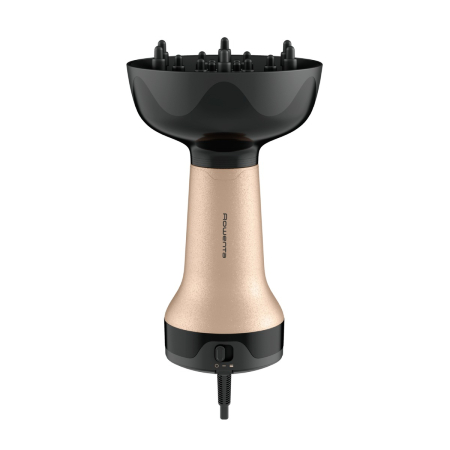 Uscator de par Rowenta Curl Harmony 3 in 1 CV7D30E0, 700 W, 2 trepte de viteza si temperatura, generator de ioni, grila detasabila, geanta de transport, crem & negru [18]