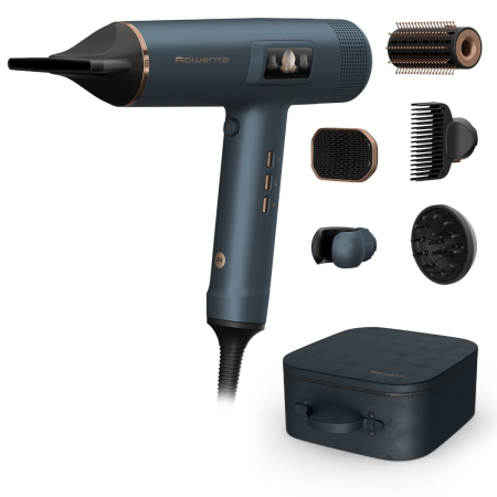 Uscator de par Rowenta Maestria For You HY9430E0, 1800W, 3 setari de temperatura, 3 trepte de viteza, mod manual, invelis ceramic, generator de ioni, 6 accesorii, verde [0]