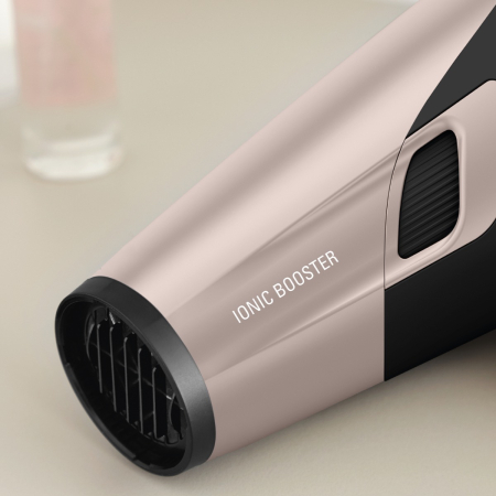 Uscator de par Rowenta Studio Dry Glow CV5831F0, 2100W, 6 trepte de viteza si temperatura, tehnologie Thermo control, difuzor pentru volum, negru&roz [3]