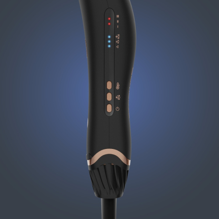 Uscator de par Rowenta Ultimate Experience Air Motion CF8C20E0, 1300W, 3 trepte viteza, 3 trepte temperatura, concentrator 5 mm, jet de aer rece, husa de depozitare, negru & roz [13]