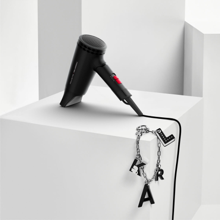 Uscator de par ROWENTA x Karl Lagerfeld Express Style CV184LF0, 1600 W, 2 trepte de temperatura, invelis Keratin & Glow, concentrator, negru [3]